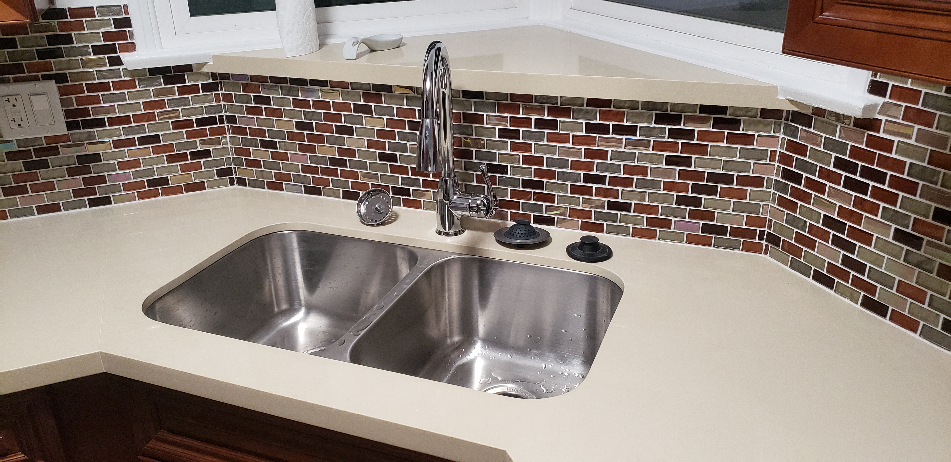Finished kitchen remodel with new cabinets and counters